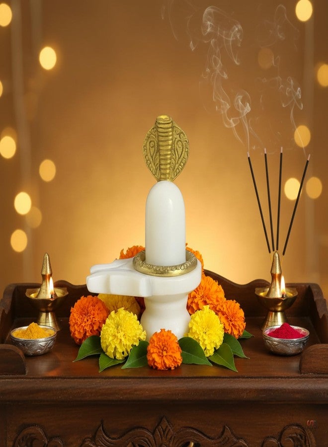 Salvus APP SOLUTIONS Brass Snake for Shivling - Premium Brass Naag Diya | Cobra Design Oil Lamp & Tealight Holder for Pooja, Home Mandir, Temple Decor & Spiritual Gifting (Golden_2 x 2.5 inch) - Image 4